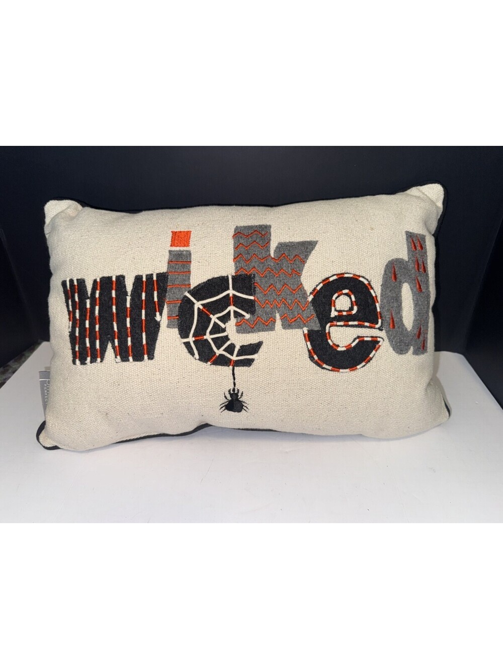 Halloween Wicked Lumbar Pillow, 11" x 17" Black Wicked Perfect Pillow $46 Retail